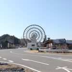 日本一の木製水車。道の駅 「おばあちゃん市・山岡（岐阜県）」